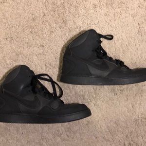 Black high top air force ones